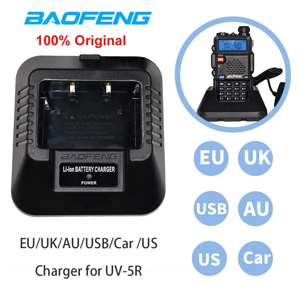Car Accessories Uk - Original Baofeng UV-5R EU/US/UK/USB/Car Battery Charger
