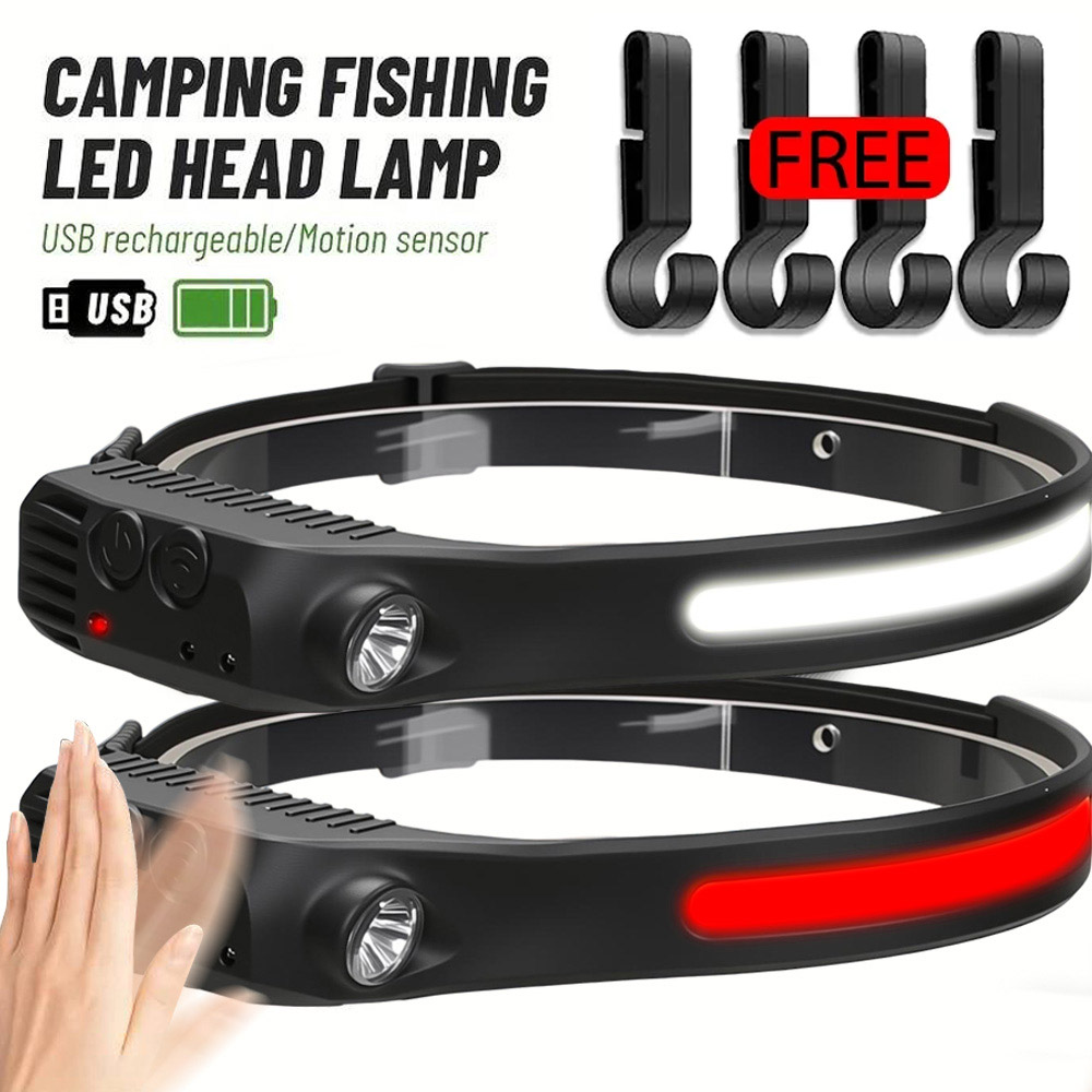 Led Headlight Bulbs - COB Sensor Industrial LED Headlamp Rechargeable