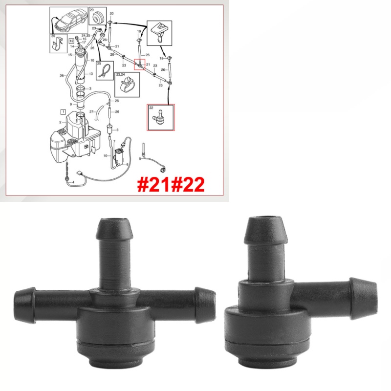 Car Accessories Uk - 2pcs Front Windscreen Wiper Washer Valve