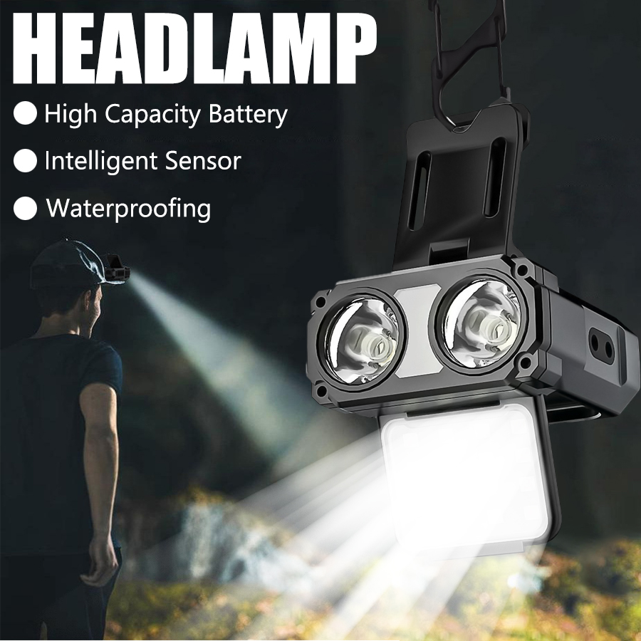 Led Headlight Bulbs - Sensor COB LED Headlamp Cap Clip