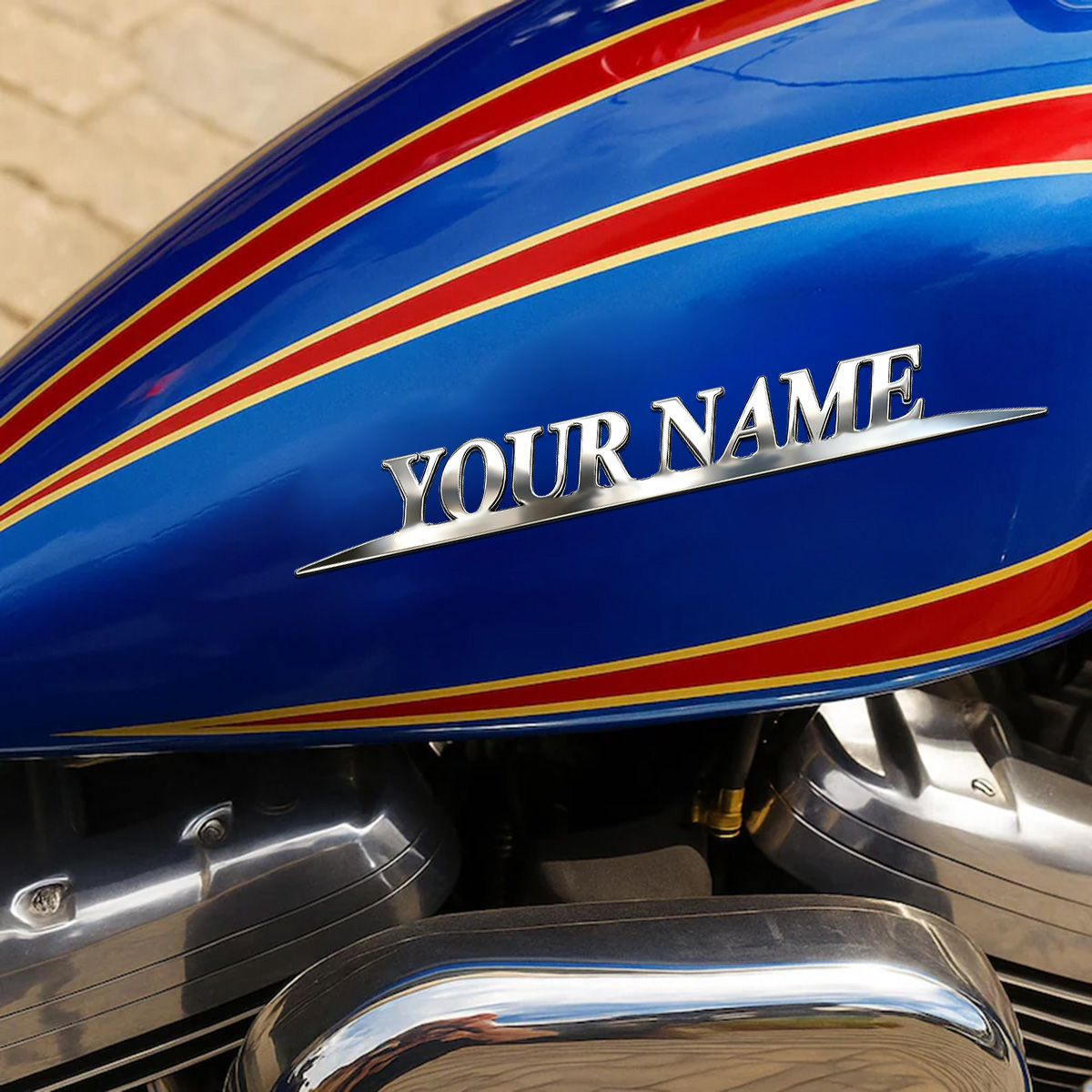 Metal Trendy YOUR NAME Sticker - Car Accessories Rear review and price