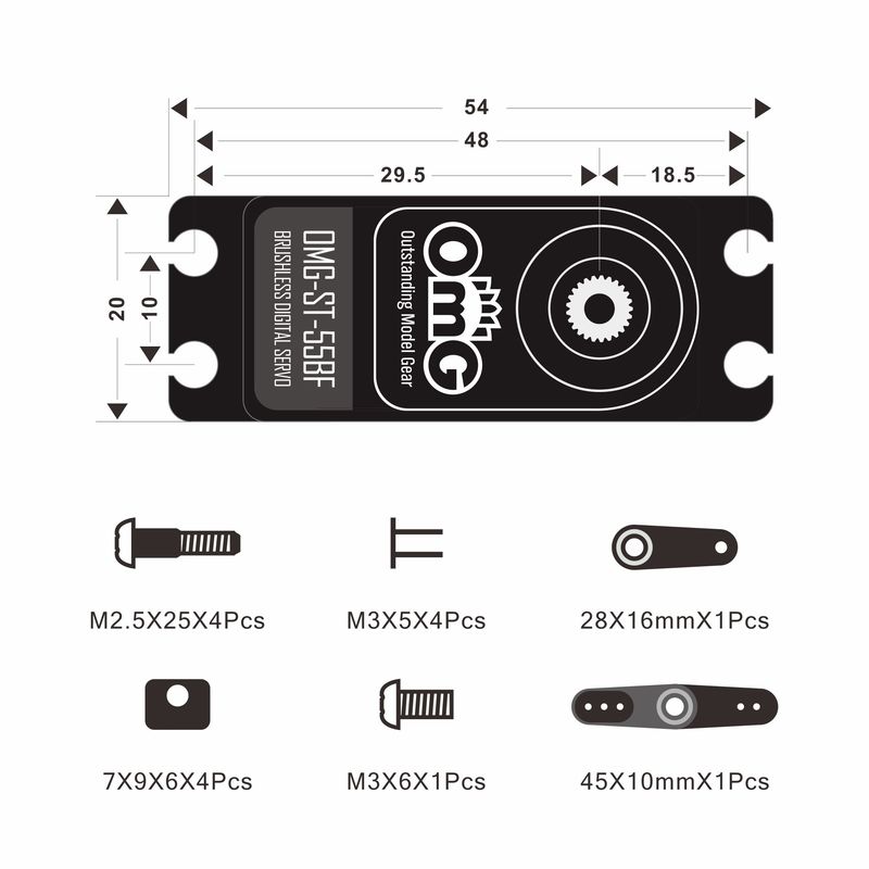 Omg 50kg Servo Motor Omg-St-55 - Car Accessories Omg review and price